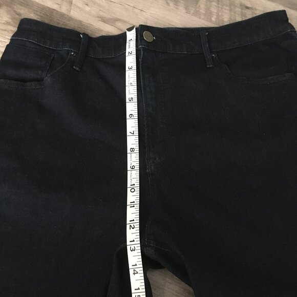 R Jeans Dark Bluish Black Curvy Super High Rise Denim Jeans 34 Tall - Picture 7 of 10